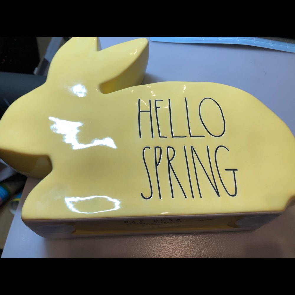 Rae Dunn Hello Spring bunny